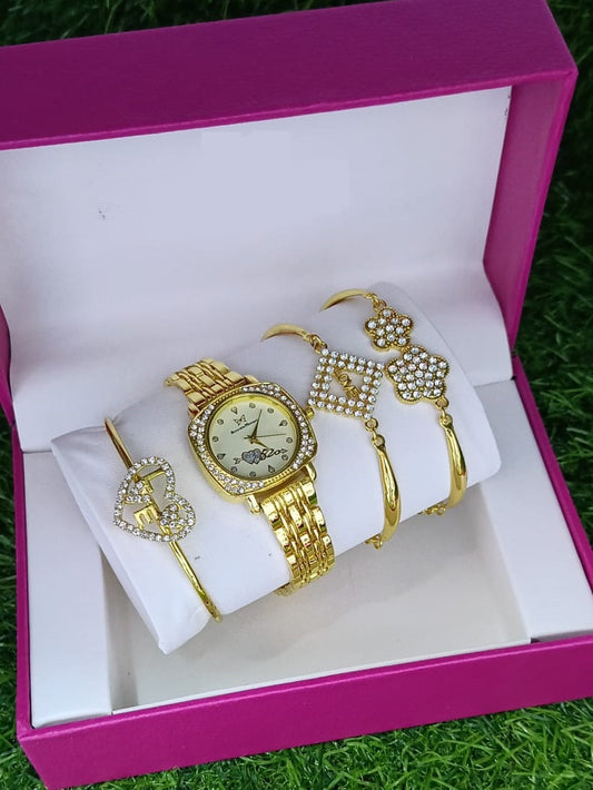 Empress Time Luxury Women’s Watch with Bracelet Set – Elegant Gift Jewelry
